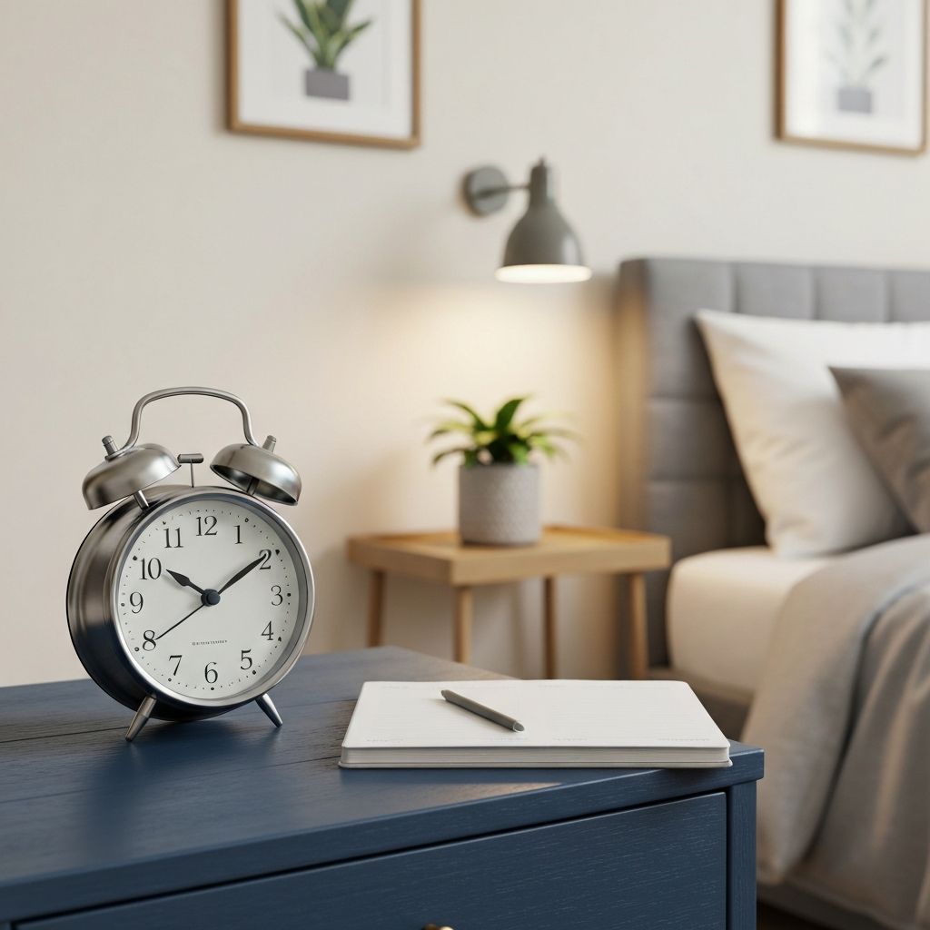 Wecker und Schlafzeitplan